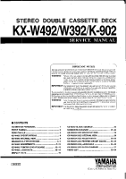 Yamaha W-392 - Service Manual 